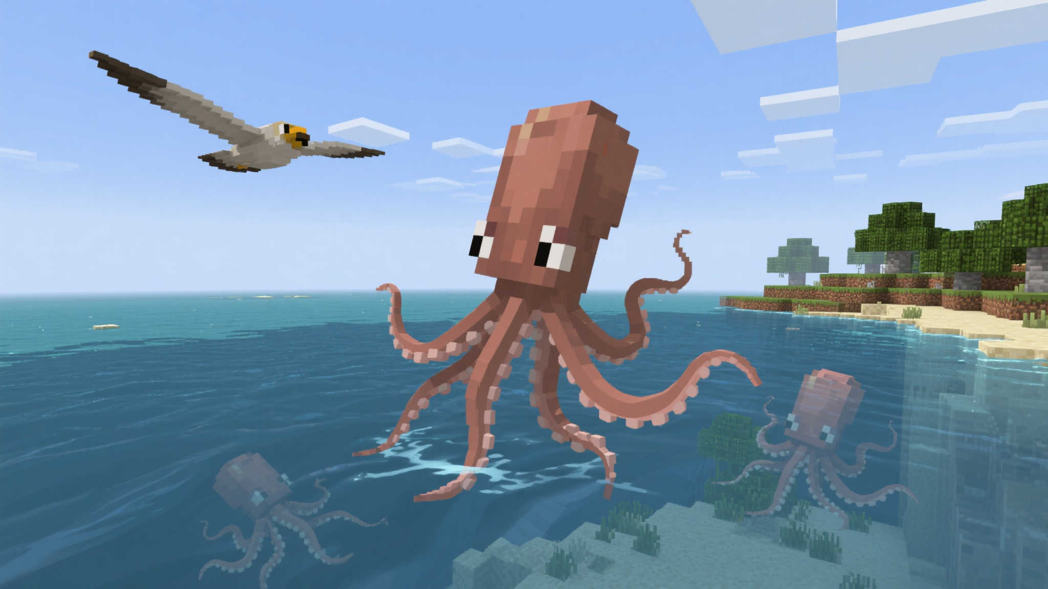 飞天鱿鱼：从水底到天空的奇幻之旅
对于