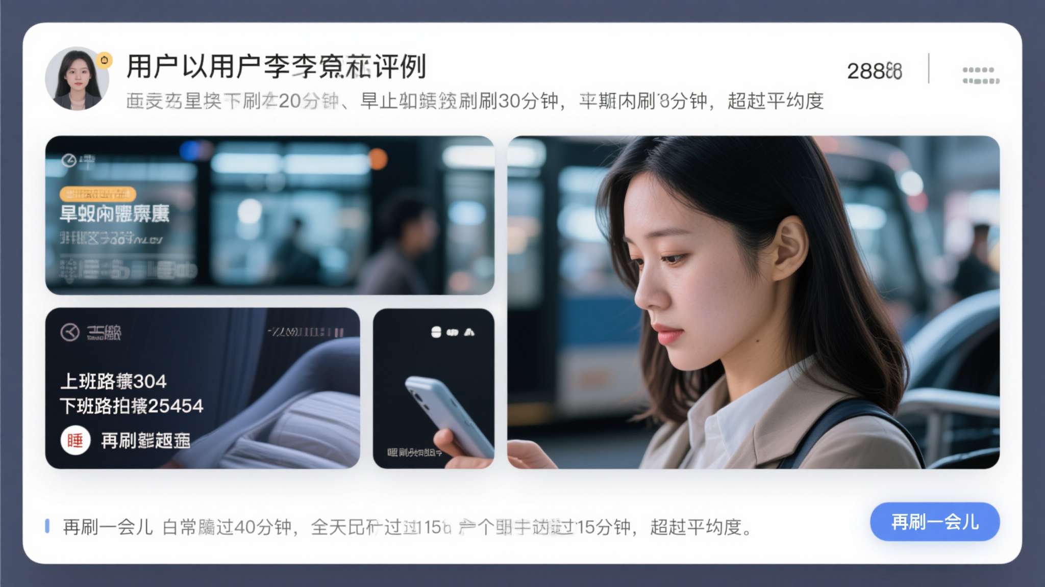 抖音日活用户2025 以用户李某为例,她是一名28岁的上班族。早晨通勤刷20分钟,午休刷30分钟,下班